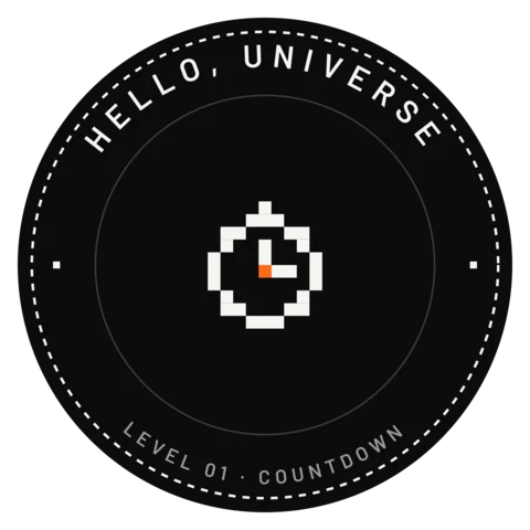 LEVEL 01 COUNTDOWN のミッションパッチ
